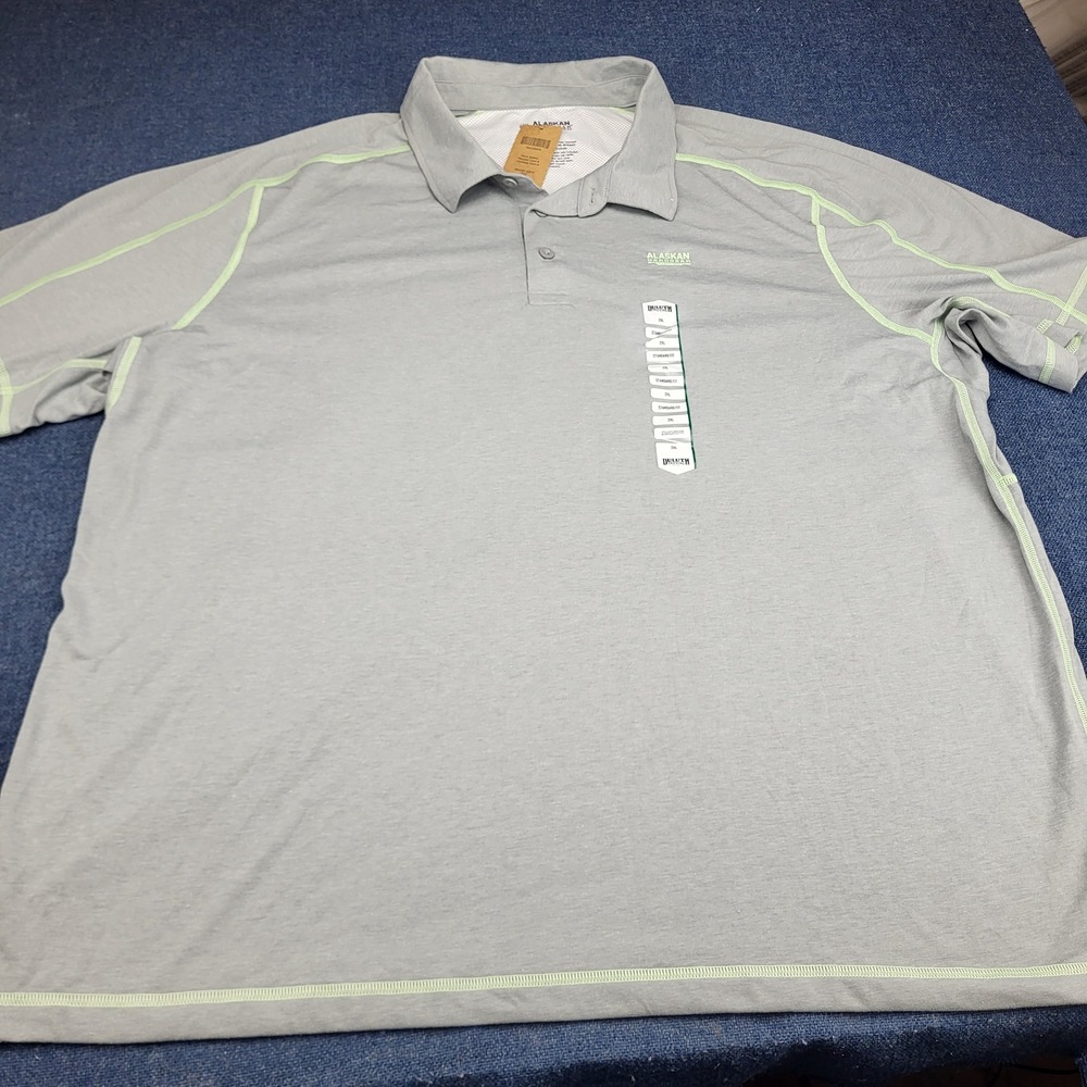Duluth Alaskan Hardgear Mens 2XL Gray Catch & Drirelease Fishing Polo Shirt NEW